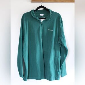 Columbia green Teal Half-Zip Fleece Pullover